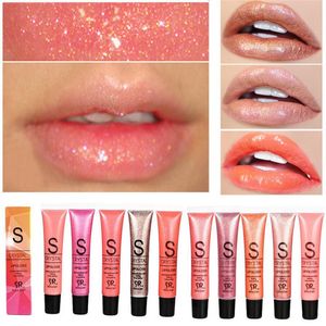 Professionell Märke Lip Make Up Diamant Glitter Vattentät Läppglans Långvarig Fuktkräm Shimmer Nude Lipstick Flytande Makeup