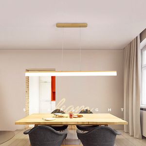 Long chandelier LED restaurant lamp modern minimalist creative bar studio classroom rectangular office living room lamps