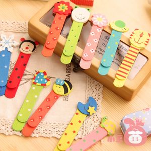 Lovely Cartoon Wooden Bookmarks Children Colorful Cute Animals Bookmark School Office Stationery Students Animal Bookmarks DH1448 T03