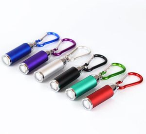 Mini LED Blitzlicht Notfall Torch Keychain Taschenlampe 6 Farbe Mini Taschenlampe LED Schlüsselbund Zoom Zoom Leichte Handlampen Taschenlampen Taschenlampen