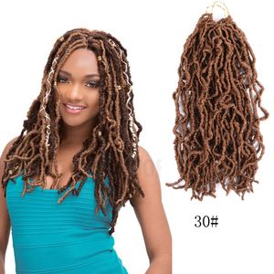 Nu Faux Locs Crohetr Trance Dreadlocksヘアゴッドディスロックカニットヘアオンブル編み延長18インチ