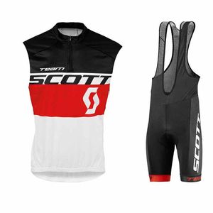 Wholesale scott bicycles for sale - Group buy Scott team Cycling sleeveless jersey bib Maillot shorts sets pro Clothing Mountain Breathable Racing Sports Bicycle Soft Skin friendly can be mix