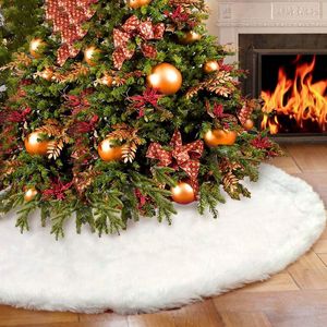 Beyaz Peluş Noel Ağacı Etek Önlükleri Noel Ağacı Halı Süslemeleri