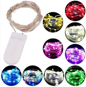 Led String Lights 2M 20leds CR2032 Luci a batteria in filo di rame per la decorazione della ghirlanda di Natale