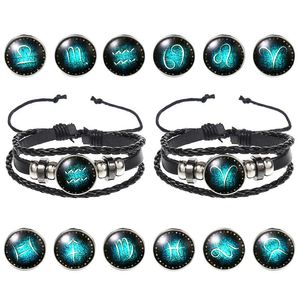 Pulseiras de couro trançadas pretas para amizades de amizade de amizades novos homens luminos