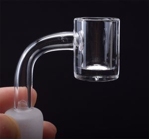 4mm Flat Top Quartz Banger Nail 10mm 14mm 18mm Maschio Femmina 45 90 Quartz Bangers Chiodi per vetro Acqua Bong Olio Dab Rigs