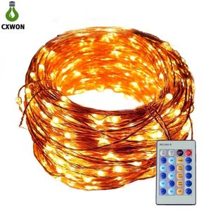 Wholesale copper string for sale - Group buy DC12V Copper Wire LED String Light M leds with Controller RGB Fairy lights For Xms Party Holiday Lighting
