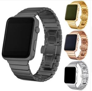 Lüks paslanmaz çelik IWatch Band Serisi için 4 3 2 1 Paslanmaz Metal Askı Apple İzle için 42mm 38mm 40mm 44mm Watchband T190620