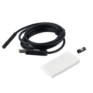 7mm Mini USB Microscope 2M 6 LED Cable Snake Inspection Borescope Endoscope With Camera Button Adjustable Brightness 10
