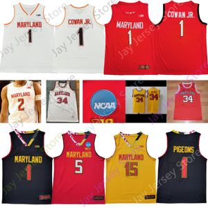 Koszulki do koszykówki Maryland Terrapins Stats Jersey NCAA College Ike Cornish Marcus Dockery Xavier Green Graham III Brett