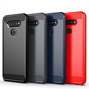 Tarcza Tarcza Opancerzenie Włókno węglowe Case dla LG K51 Q51 Stylo6 K50S G6 G7 G8 V60 Thinq K20 K30 K40 G8S XPower3 Aristo2