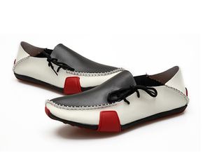 Мода лето мужские платья Обувь дышащий Мужчины FALT кожаные ботинки мокасины Узелок Мужская обувь Zapatos De Hombre 47