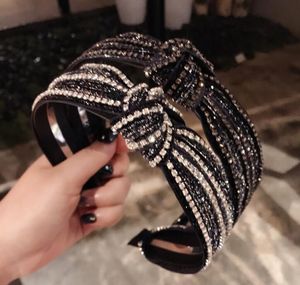 Böhmischen Stil Frauen Stirnbänder Mode Glänzende Strass Haarband Herbst Winter Outdoor Aktive Haarbänder für Dame GB1038