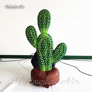 Piante d'appartamento gonfiabili simulate Cactus 1.5m / 2m Modello di pianta grassa Replica di cactus soffiato ad aria per la decorazione a tema del parco di divertimenti