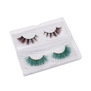 Handmade colorful Mink 3D hair eyelashes for Hallowmas reusable natural long fake lashes 12 models available DHL Free