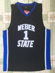 Vintage Damian Lillard Weber State Wildcats College Basketball Jerseys #1 Damian Lillard College Shirts Ed Jersey S-XXL