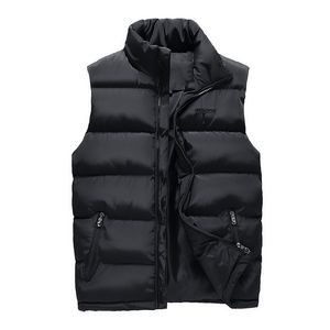 Casual Vest Men Autumn Winter Jackets Thick Vests Man Sleeveless Coats Male Warm Cotton-Padded Waistcoat Men Gilet Veste Hommes