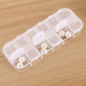 Scatole trasparenti Scomparto Scatola portaoggetti in plastica Gioielli Orecchino Perlina Vite Supporto Custodia Display Organizer Contenitore yq01395