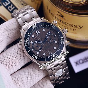 New Diver 300M Japão automáticos Mens Watch azuis Cerâmica Bezel textura Cinza Dial SS pulseira de aço Sapphire 210.30.44.51.06.001 Hello_Watch