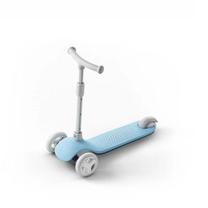 Mitu Kids Scooter a 3 ruote Protezione di sicurezza multipla Sistema di sterzo a gravità a doppia molla per bambini da 3 a 6 anni - Blu