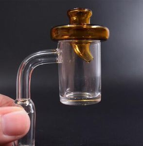 Chiodo Banger termico al quarzo piatto da 25 mm di alta qualità con tappo in carb UFO di vetro colorato 10 mm 14 mm 18 mm per bong in vetro Dab Rigs