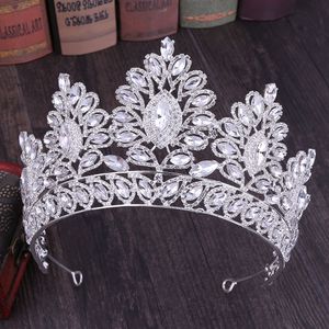 Luxuriöse Kristalle, königliche Hochzeitskrone, Silber, Gold, Strass, Prinzessin, Abschlussball, Königin, Braut-Tiara, Krone, Haarschmuck, Naher Osten