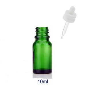 Heißer Verkauf E-Flüssigkeit E-Zigarette Glas-Tropfflaschen 10 ml leere grüne Glas-Tropfflaschen 10CC Mini-Flaschen Kostenloser Versand