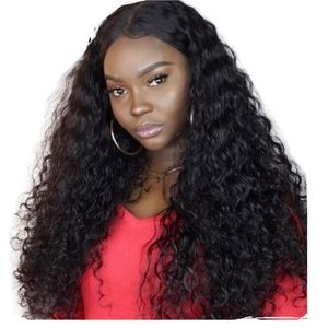 360 Lace Frontal com Cap Water Wave Preplucked Human Hair 360 Perucas para mulheres negras Completamente 180% densidade com cabelo bebê branqueado nós