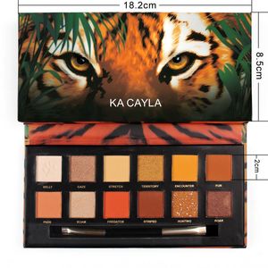 Kacayla 12 Kolory Matte Glitter Eyeshadow Natural Beauty Makeup Paleta Wodoodporna Kolor Nude Shimmer Eye Shadow Paleta 20sets / Lot DHL za darmo