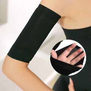 2 styck Kvinnor Sportkomprimering Slim Arm Sleeve Varicosity Anti Swelling Support Wave Thread Socks