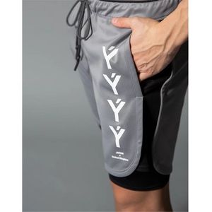 United Kingdom And Japan Double-deck Mens Shorts Gym Sport Running Shorts Fitness Bodybuilding Workout Men Gym Joggers Shorts