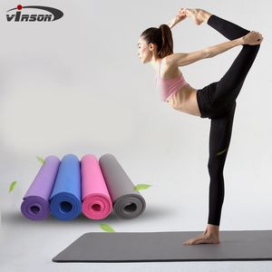183 * 61 cm hochdichte, umweltfreundliche NBR-Yogamatte mit individuellem Druck für Anfänger-Fitnessübungen, geschmacksneutrale Gymnastikpolster