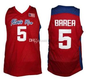 #5 Хосе Дж.Дж. Команда Barea Puerto Rico Retro Classic Basketball Jersey Mens Ed Custom Number and Name Fronseys