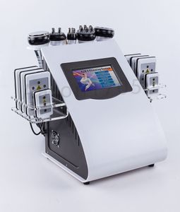 Nuova promozione 6 in 1 ultrasuoni cavitazione vuoto radiofrequenza laser Lipo macchina di bellezza dimagrante per salone