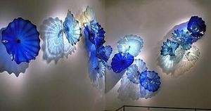 Ocean Blue Series Wall Lamps New Style Hand Blown Art Glass Plates Murano Glass Novelty Lighting