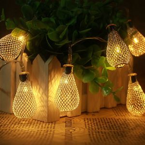 LED-Stränge, Metall-LED-Lampen, goldene Tropflichter für Innendekoration, Hochzeit, Weihnachtsfeier, Urlaub