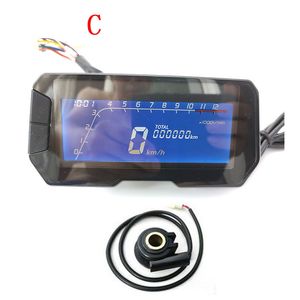 12000 rpm 6 engrenagem Universal Velocímetro da motocicleta LCD Digital Odômetro Backlight Motorcycle odómetro para 2,4 Cilindros Medidor