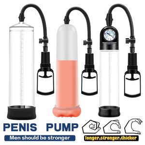 Penis Enlargement Penis Pump Sex Toy Erection Vacuum Train Penis Extender Masturbator Male Dick Bigger Growth Adult Sex Products T191228