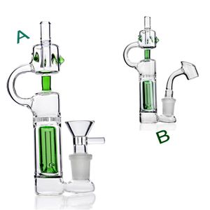 15 cm lång ca Unikt Heady Glass Hookah Dab Rigs Recyle Type med 14 mm ledskål eller banger