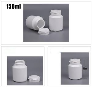 20 adet 150 ml Beyaz Renk PE Plastik Ambalaj Şişe, Hap / Toz / Tablet / Vitamin / Şeker Saklama Kabı Tutucu Ile Yırtılma Flip Cap