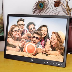 Freeshipping Digital Photo Frame Electronic Album 15 Inches 1280*800 Front Touch Buttons Multi-language LED Screen Pictures Music Video