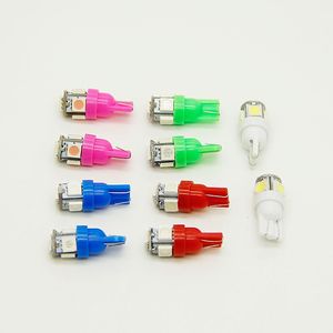 1000pcs T10 W5W LED Bulb 5 SMD LED White Blue Red Yellow Green 194 168 Super Bright wedge Lights bulbs Lamps 12V 5050 SMD