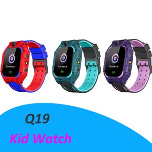 Slot para cartão SIM Q19 relógio inteligente de estar wateproof Crianças relógio inteligente LBS Rastreador Smartwatches com câmera SOS para Android iPhone Smartphones