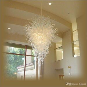 Modern Kitchen Design Multi Colored Crystal Led Chandelier Light Art Design Frosted Hand Blown Murano Glass Ceiling Lights