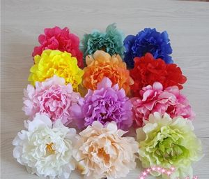 Mock peony blomma bröllop vägg flöde arrangemang dans film prop hatt blomma kläder blomma huvud peony hortensia vägg 50pcs / lot y015