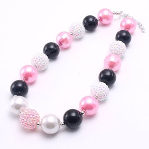 New Chunky Beads Necklace Handmade Kids Girls Beads Necklace For Children Toddler Party Chunky Jewelry Accessories Gift