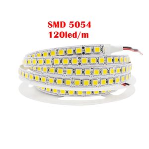 Umlight1688 SMD 5054 LED Strip 60led 120 LED fita fita luz 600LEDS 5m / rolo DC12V mais brilhante do que 5050 2835 5630 Branco frio