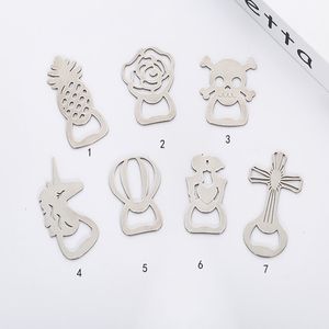 10st / Lotskull Rose Flower Pineapple Balloon Lover Cross Style Beer Bottle Opener för bröllopsfest Gift favoriserar