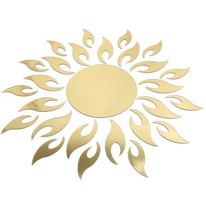 DIY Sunflower Mirror Effect Wall Sticker Bedroom Home Decoration