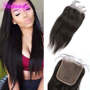 Brazilian Human Hair Weaves Closure 6X6 Lace Closure Silky Straight Closures Middle Three Free Part 12-24inch Yirubeauty